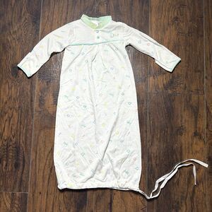 Vintage Baby Dior Infant New Born Sleep Sack Gown 10-13 Pounds Tie Bottom Mitten